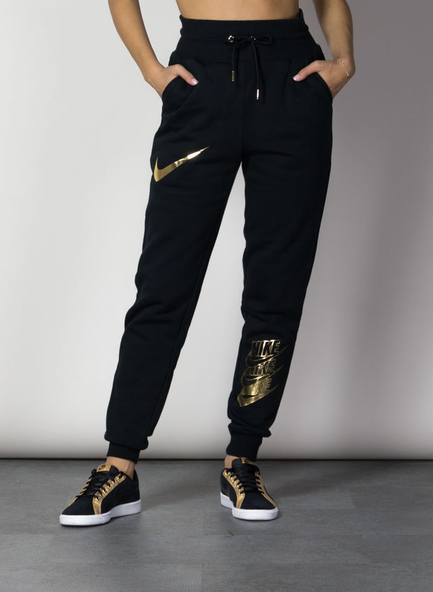 NIKE PANTALONE SPORTSWEAR SHINE LOGO METALLIC Giallo, Nero | Sport85