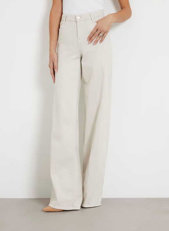 PANTALONE WIDE LEG A VITA MEDIA, G9L9 LATTE, medium