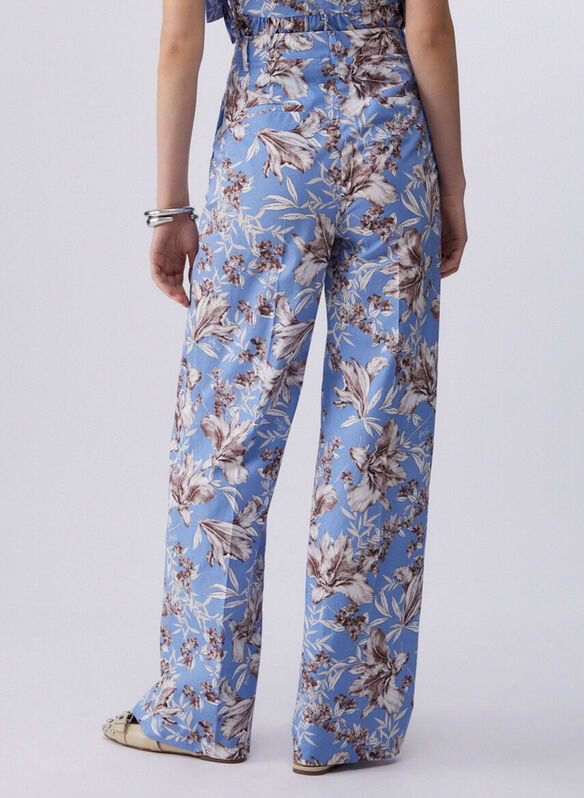 PANTALONE PALAZZO IN POPELINE, P9502 FANTASIA, medium