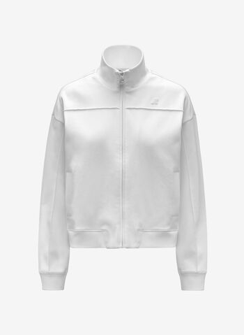 FELPA ARVINNE FULL ZIP INTERLOCK, 001 WHT, small