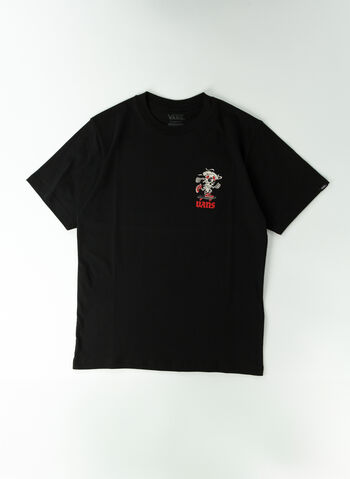 T-SHIRT PIZZA SKULL RAGAZZO, BLK, small