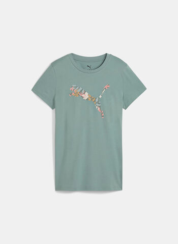 T-SHIRT CON LOGO GRAPHICS FLORAL CAT, 30 SALVIA, small