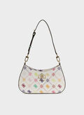 BORSA A SPALLA CON LOGO EMELIE, MUO WHT MULTI, thumb