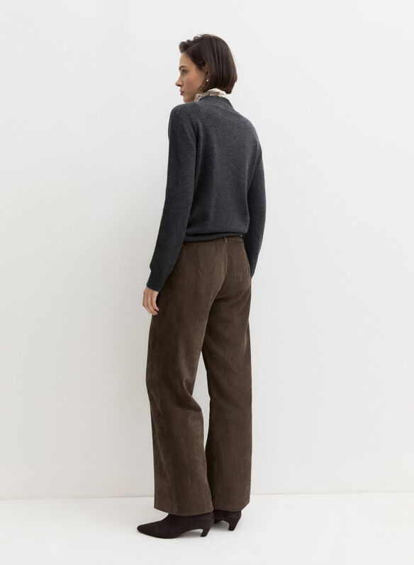 PANTALONE CALCIO VELLUTO CHINO, 004 TORTORA SCURO, medium