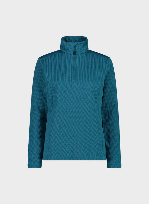 FELPA HALF ZIP JAGUARD, E867 TEAL, large
