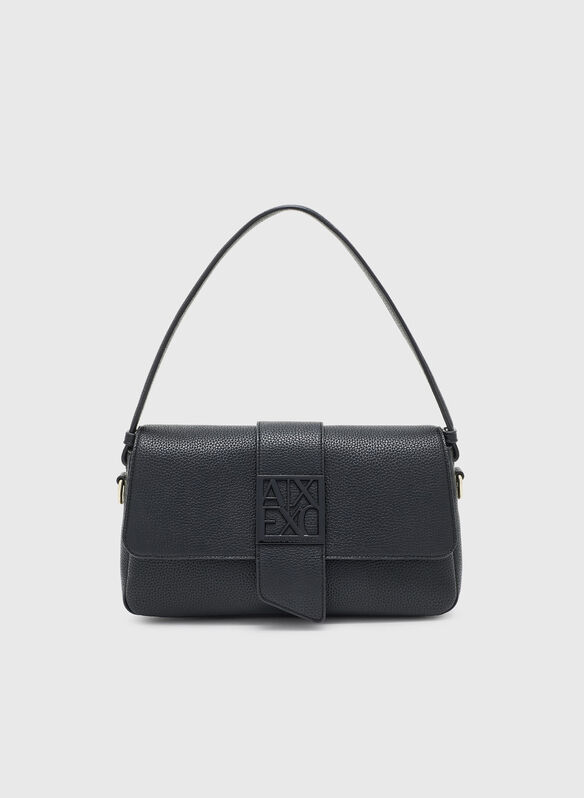 BORSA A SPALLA TINTA UNITA, UC001 BLK, medium