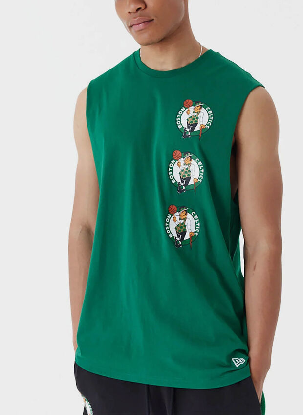 T-SHIRT SMANICATO BOSTON CELTICS NBA, BLKGREEN, large