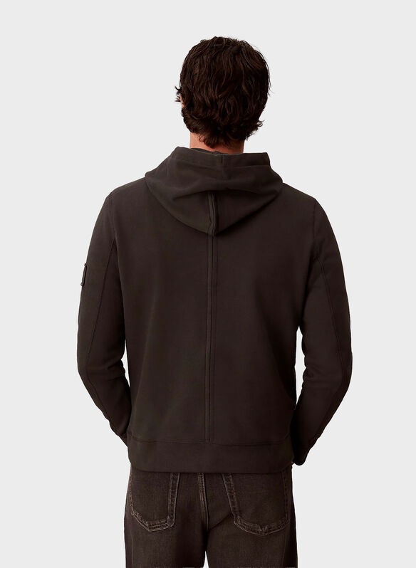 FELPA BADGE HOODIE, 8MN BLK, medium
