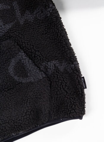 PILE TEDDY CON CAPPUCCIO CHIUSO ALLOVER RAGAZZA, KL001 BLK, small