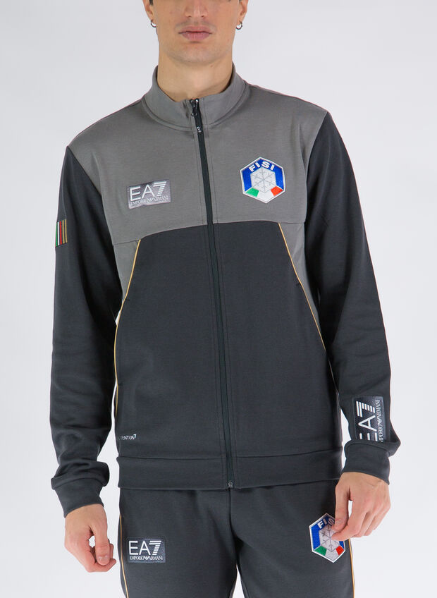 FELPA FULL ZIP FISI, 0960 DARK GREY, large