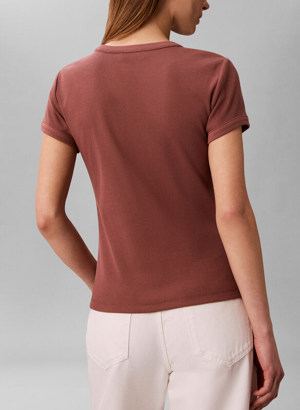 T-SHIRT CON LOGO IN COTONE A COSTINE, 41J BROWN, medium