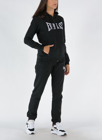 TUTA FULL ZIP CON CAPPUCCIO BIG LOGO, 2000 BLK, small
