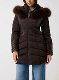 GIUBBOTTO PUFFER FAUX FUR HOOD, G1EB MORO, thumb