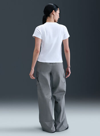 T-SHIRT ADERENTE A COSTINE, 100 WHT, small