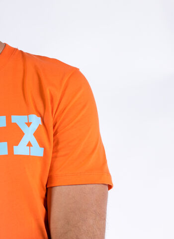 T-SHIRT CON LOGO, ORANGE, small