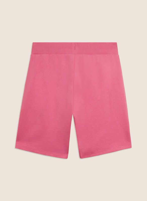 SHORT CORTI CON PICCOLO LOGO IN GLITTER, P47 FRAGOLA, medium