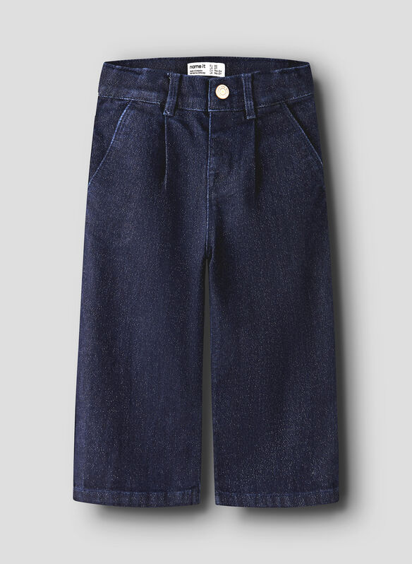 JEANS ROSE PALAZZO BAMBINA, DARK BLUE DENIM, medium