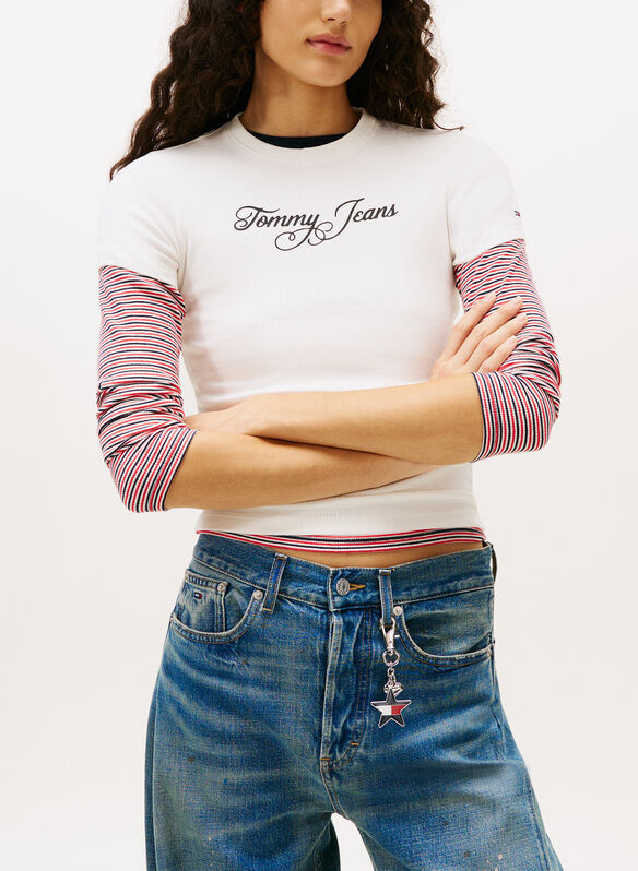 T-SHIRT LOGO STAMPATO, YBL WHT, medium