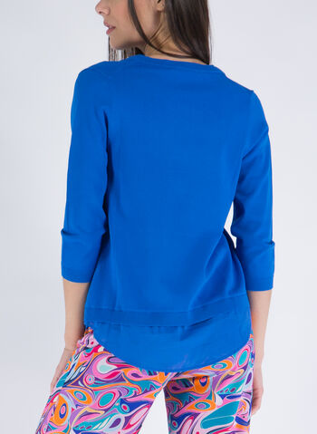 MAGLIONE CON INSERTO CAMICIA, 84 ZAFFIRO, small