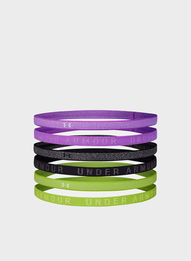 FASCE PER CAPELLI SPORT SET 6PZ, PURPLELIMEBLK, large