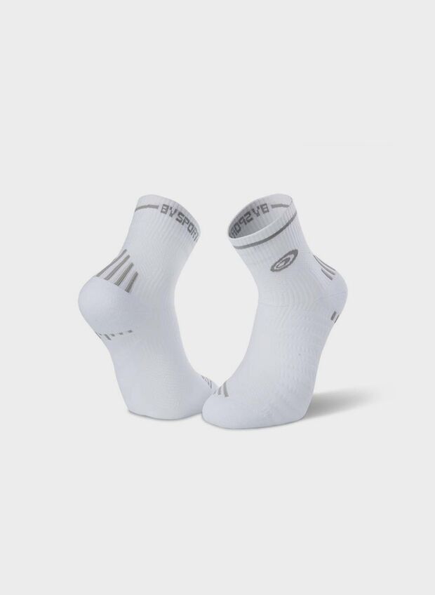 CALZA RUN MARATHON UNISEX, BLANC/GRIS, large
