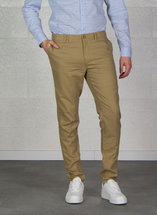 BLEND PANTALONE CHINO MISTO LINO Beige Uomo | Sport85