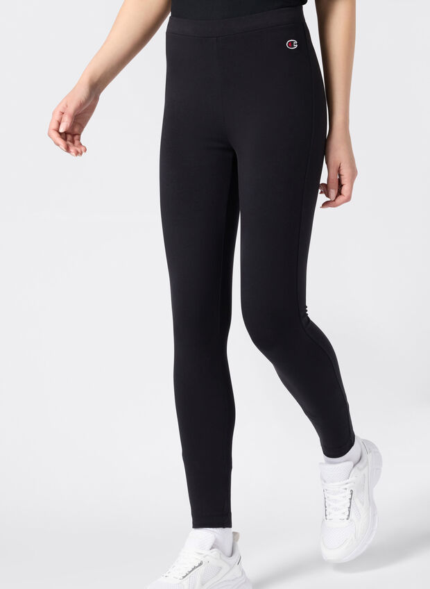 LEGGINGS IN COTONE ELASTICIZZATO ICONS, KK001 BLK, large