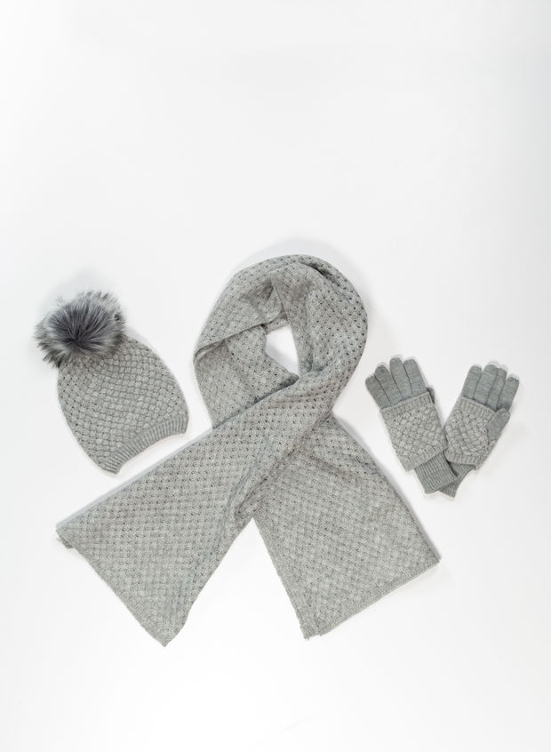 MOLLY BRACKEN SET SCIARPA CAPPELLO E GUANTI Grigio Donna | Sport85