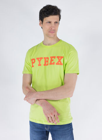 T-SHIRT CON LOGO, GIALLO FLUO, small