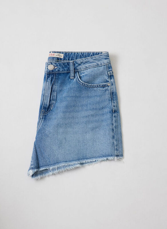 SHORT IN DENIM CON STRASS, SKV1 CHIARO, medium