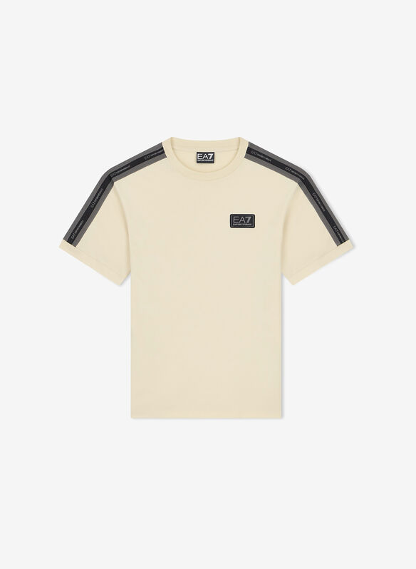 T-SHIRT TAPE RAGAZZO, U1079 PANNA, medium