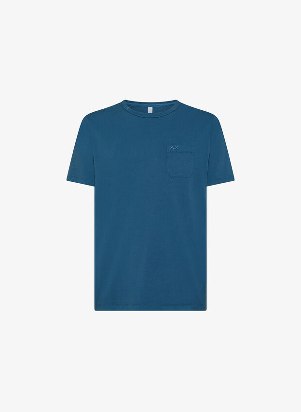 T-SHIRT CON TASCHINO, 80 DARK AVIO, large