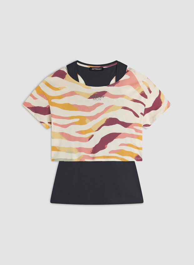 T-SHIRT ZEBRA ANIMALIER, NAN117 BLKMULTICOLOR, large
