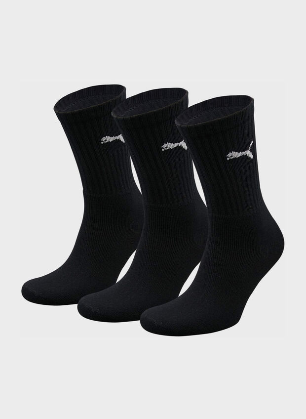 CALZA SPORT LOGO 3 PAIA, 200 BLK, large