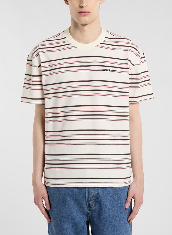 T-SHIRT LIBERTY RIGATA, - ECRUROSE, medium