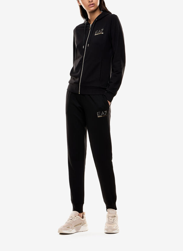 TUTA SLIM GOLD CON CAPPUCCIO, 1200BLK, large