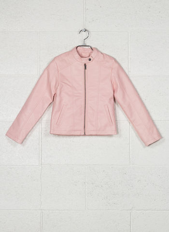 GIACCA ECOPELLE MINTY RAGAZZA, SILVER PINK, small