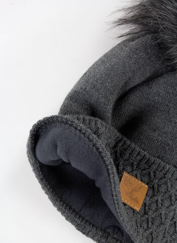 CAPPELLO CON PON PON, DARK GREY, small