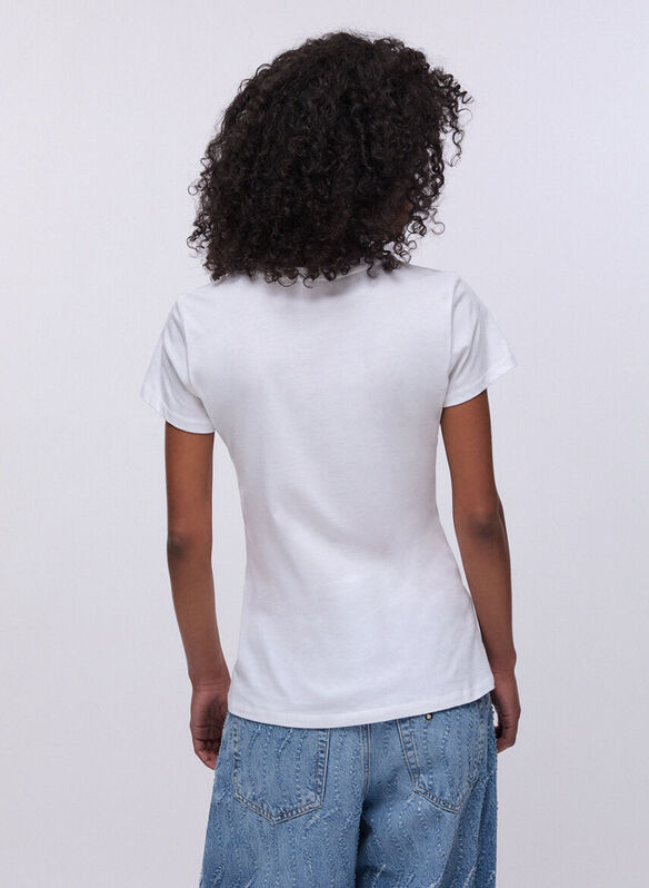 T-SHIRT CON STAMPA E STRASS, P9600 WHTCEL, medium