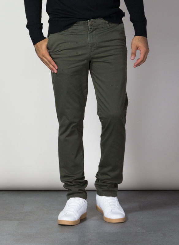 PANTALONE CHINO MICRO FANTASIA, OLIVE, medium