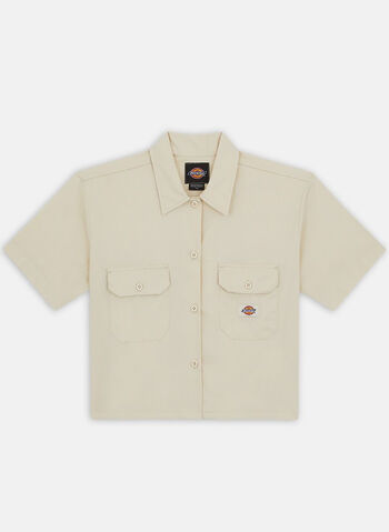 CAMICIA DA LAVORO CROP, - ECRU, small