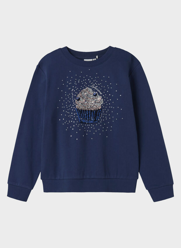FELPA GIROCOLLO CUPCAKE PRINT RAGAZZA, BLUEPRINT, large