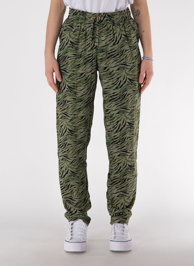 PANTALONI VISCOSA ANIMALIER, ANI104 SALVIA, large