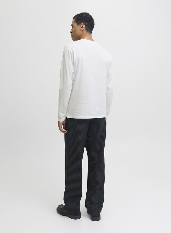 T-SHIRT MANICA LUNGA SEMPLICE, WHITE WHITE, medium