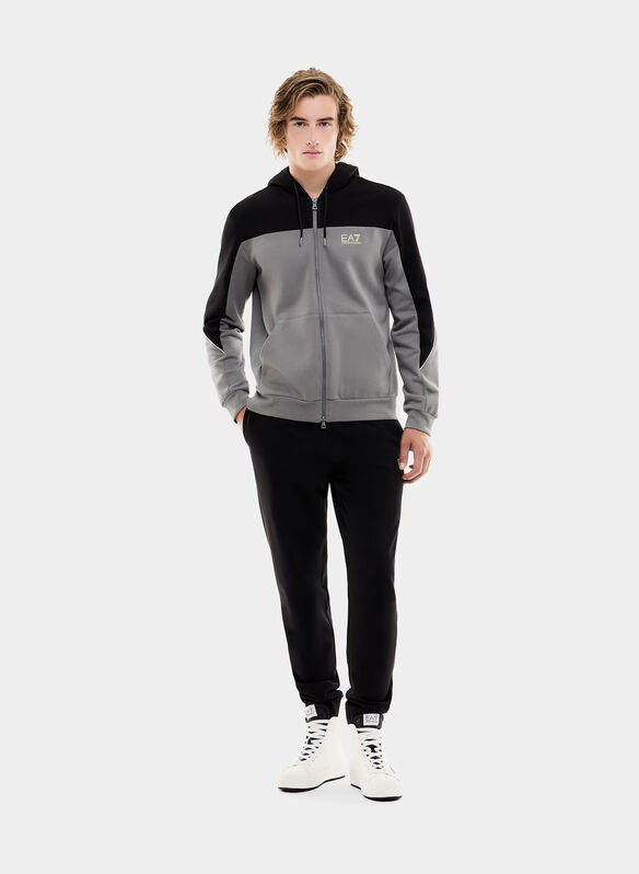 TUTA ATHLETIC FULL ZIP, M8014 GREYBLK, medium