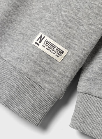 FELPA HOODIE BEHANS TESCHIO RAGAZZO, GREY MELANGE, small