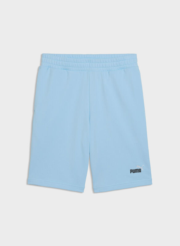 SHORT IN FELPA CON LOGO, 45 EMERALD ICE, medium