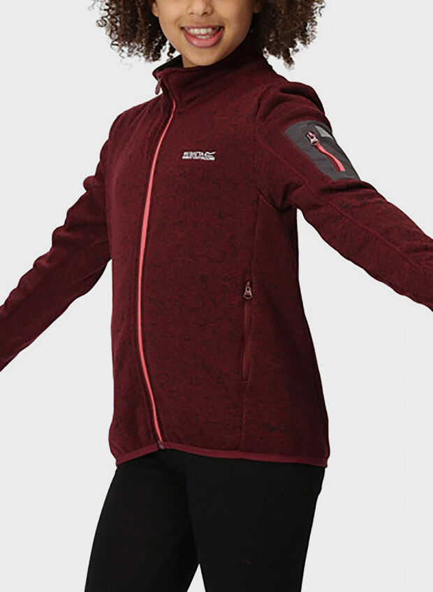 PILE NEWHILL FULL ZIP 250gr JUNIOR, G8C BURGUNDY, large