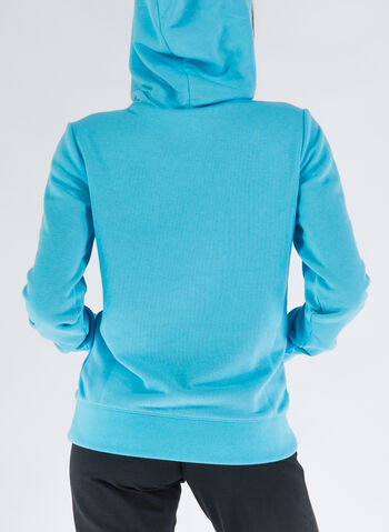FELPA AC FULL ZIP CON CAPPUCCIO MICRO LOGO, BS128 TURCHESE, small