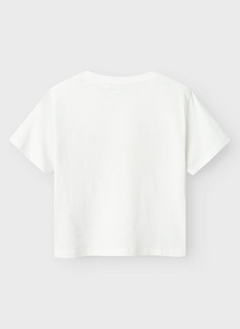 T-SHIRT A MANICA CORTA CON CUORE STAMPATO BAMBINA, , small